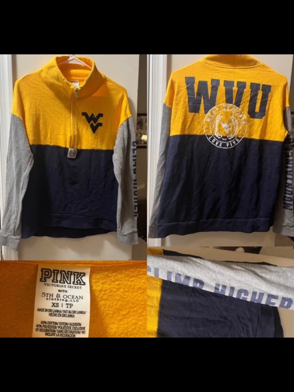 Victoria's Secret PINK West Virginia University (WVU) sweatshirt.5th & ocean